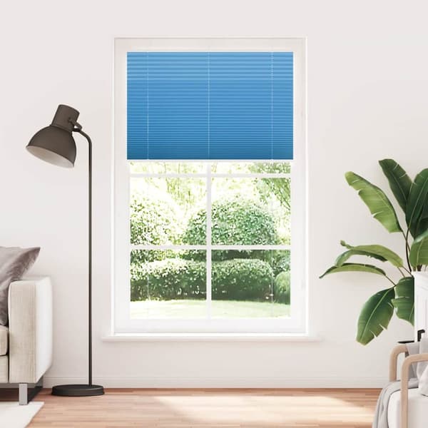 Plisserad persienn blå 120x200 cm tyg bredd 119,4cm polyester