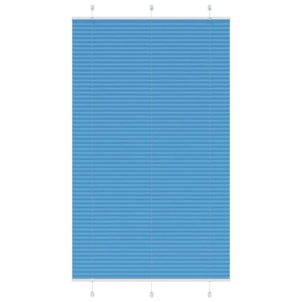 Plisserad persienn blå 120x200 cm tyg bredd 119,4cm polyester
