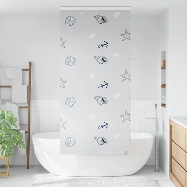 Duschrullgardin med kassett 100x240 cm tyg bredd 96 cm