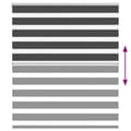Miniatyrbillede 5 af 11: vidaXL zebragardin 135x100 cm stofbredde 130,9 cm polyester sort
