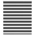 Miniatyrbillede 1 af 11: vidaXL zebragardin 135x100 cm stofbredde 130,9 cm polyester sort