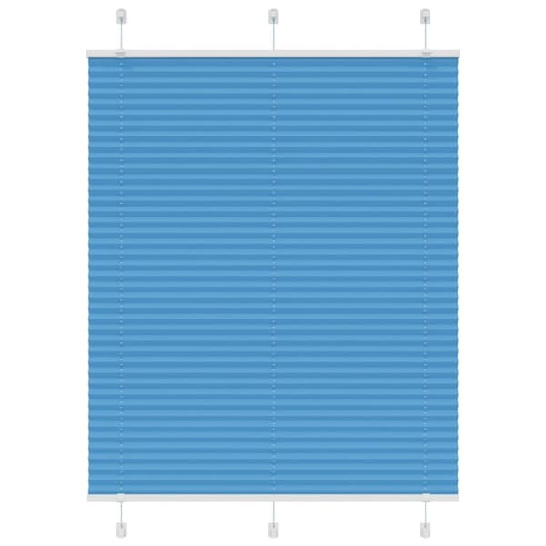 Plisserad persienn blå 105x100 cm tyg bredd 104,4cm polyester