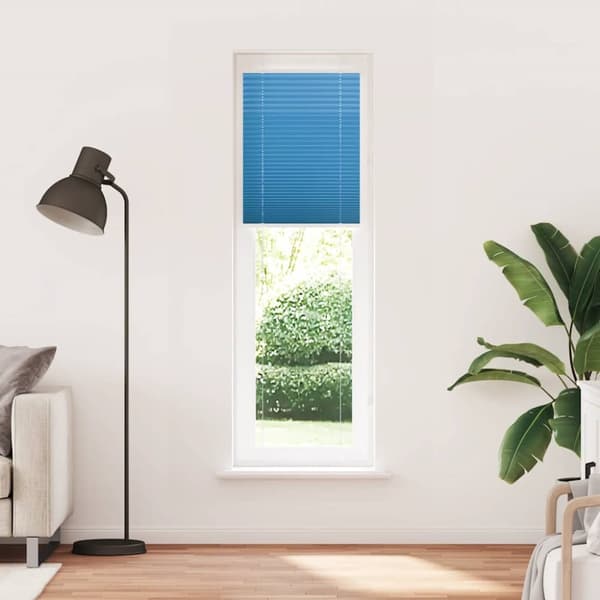 Plisserad persienn blå 55x200cm tyg bredd 54,4cm polyester