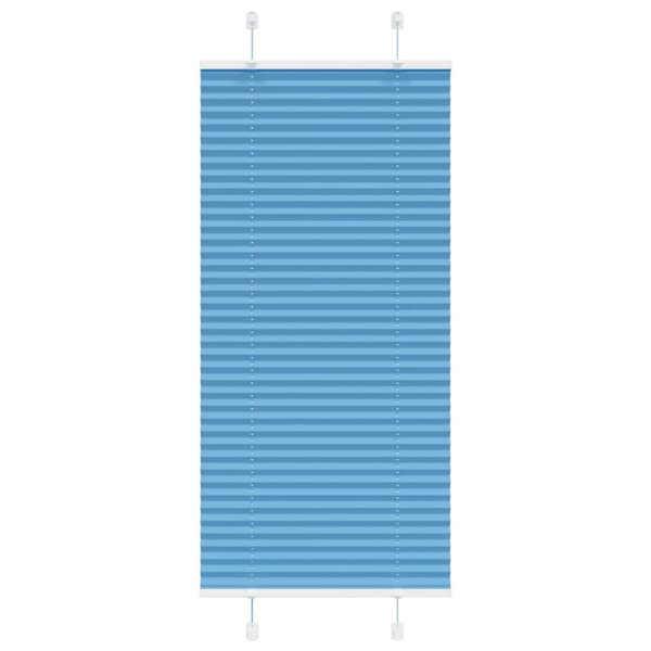 Plisserad persienn blå 55x100cm tyg bredd 54,4cm polyester