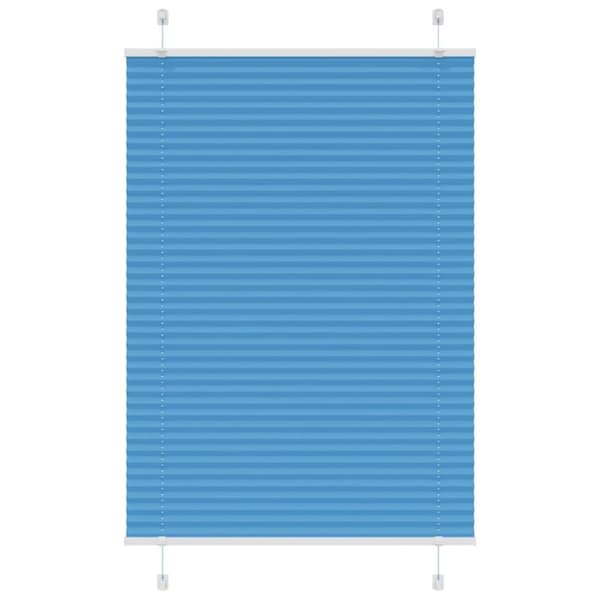 Plisserad persienn blå 100x100 cm tyg bredd 99,4 cm polyester
