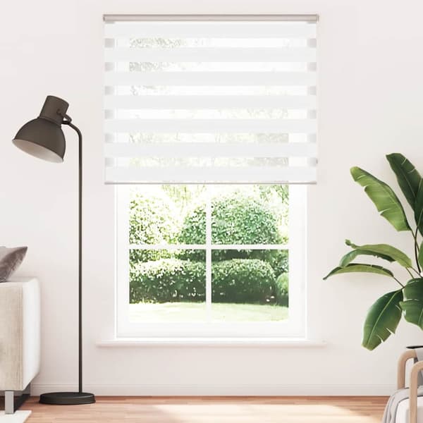 Rullgardin zebra vit 150x200 cm tyg bredd 145,9 cm polyester
