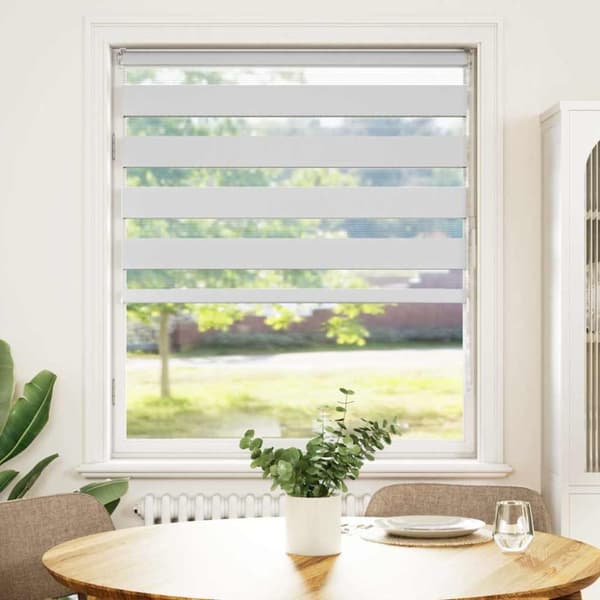 Rullgardin zebra vit 115x150 cm tyg bredd 110,9 cm polyester