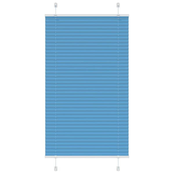 Plisserad persienn blå 75x100 cm tyg bredd 74,4 cm polyester
