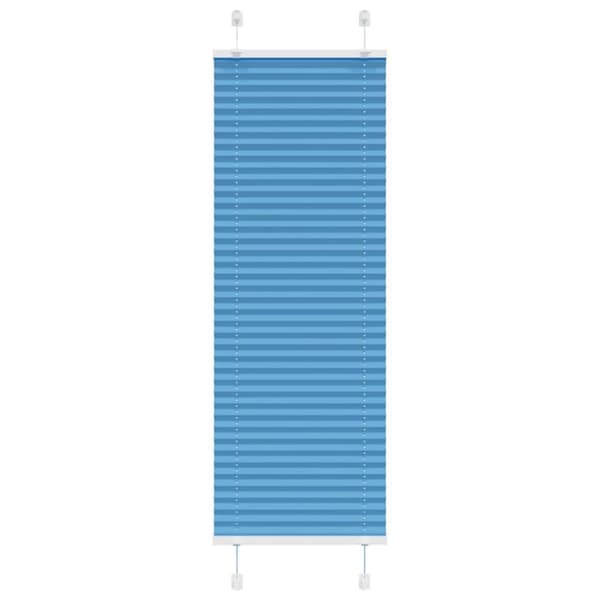 Plisserad persienn blå 45x100cm tyg bredd 44,4cm polyester