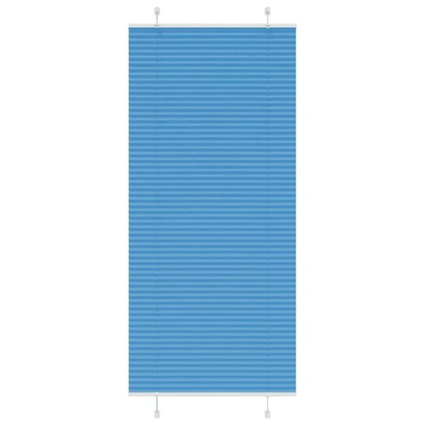 Plisserad persienn blå 85x200 cm tyg bredd 84,4 cm polyester