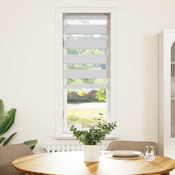 Rullgardin zebra vit 50x100 cm tyg bredd 45,9 cm polyester