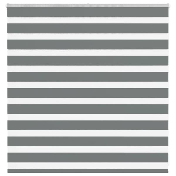 Rullgardin zebra mörkgrå 150x100 cm tyg bredd 145,9cm polyester