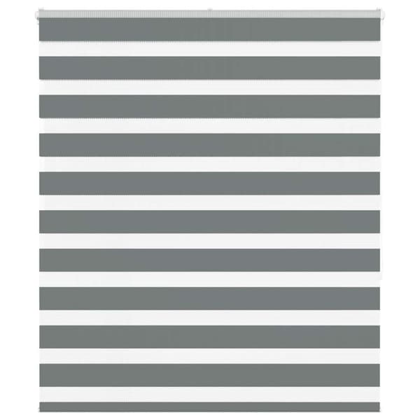 Rullgardin zebra mörkgrå 125x150 cm tyg bredd 120,9cm polyester
