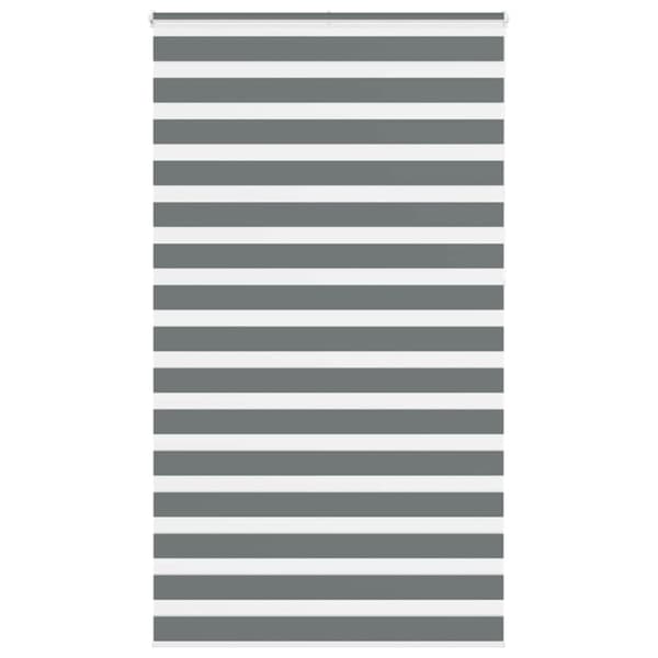 Rullgardin zebra mörkgrå 125x230 cm tyg bredd 120,9cm polyester