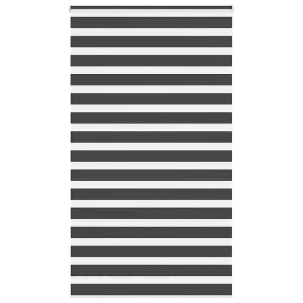 Rullgardin zebra svart 130x230 cm tyg bredd 125,9 cm polyester