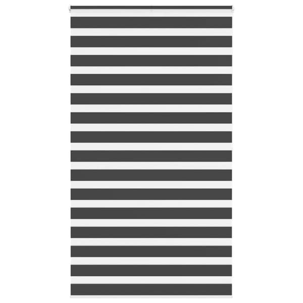 Rullgardin zebra svart 125x200 cm tyg bredd 120,9 cm polyester