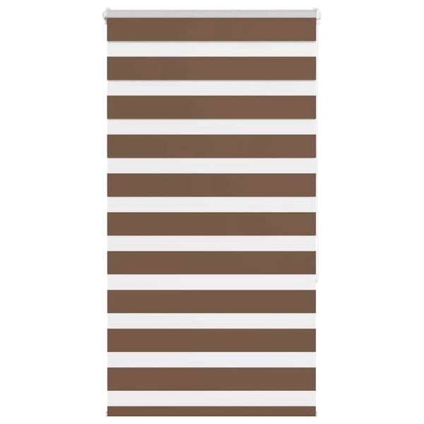 Rullgardin zebra brun 80x150 cm tyg bredd 75,9 cm polyester
