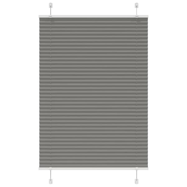 Plisserad persienn antracit 100x100 cm tyg bredd polyester