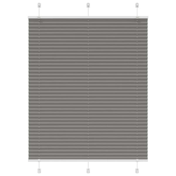 Plisserad persienn antracit 110x100 cm tyg bredd 109,4 cm