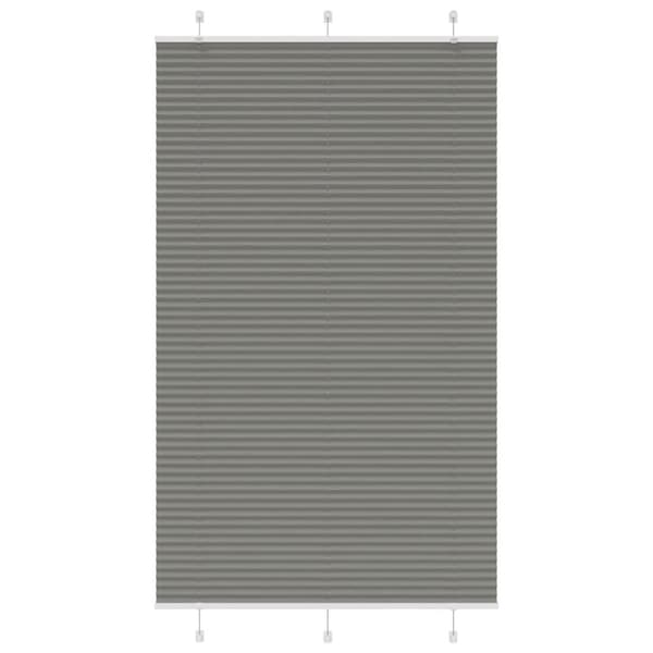 Plisserad persienn antracit 120x200 cm tyg bredd 119,4 cm