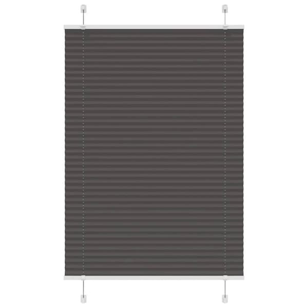 Plisserad persienn svart 100x100 cm tyg bredd 99,4 cm polyester