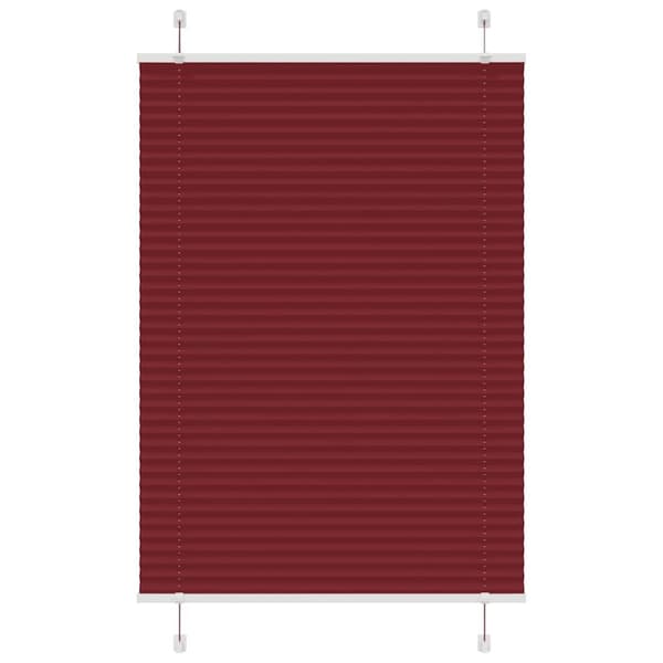 Plisserad persienn Bordeaux röd 90x150 cm tyg bredd 89,4 cm