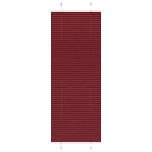 Plisserad persienn Bordeaux röd 75x200 cm tyg bredd 74,4 cm