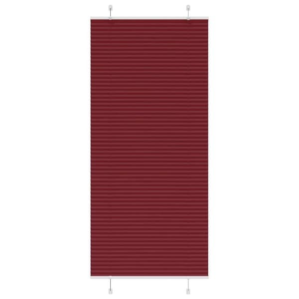 Plisserad persienn Bordeaux röd 90x200 cm tyg bredd 89,4 cm