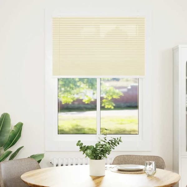 Plisserad persienn cremefärgad 95x150 cm tyg bredd 94,4 cm