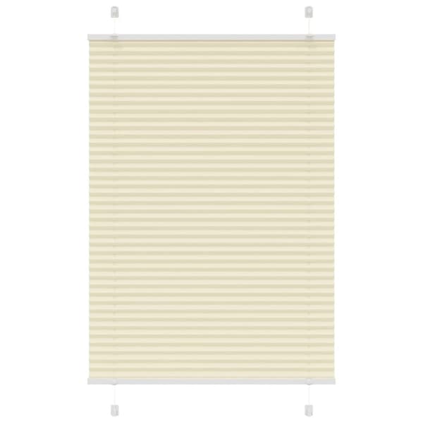 Plisserad persienn cremefärgad 95x150 cm tyg bredd 94,4 cm