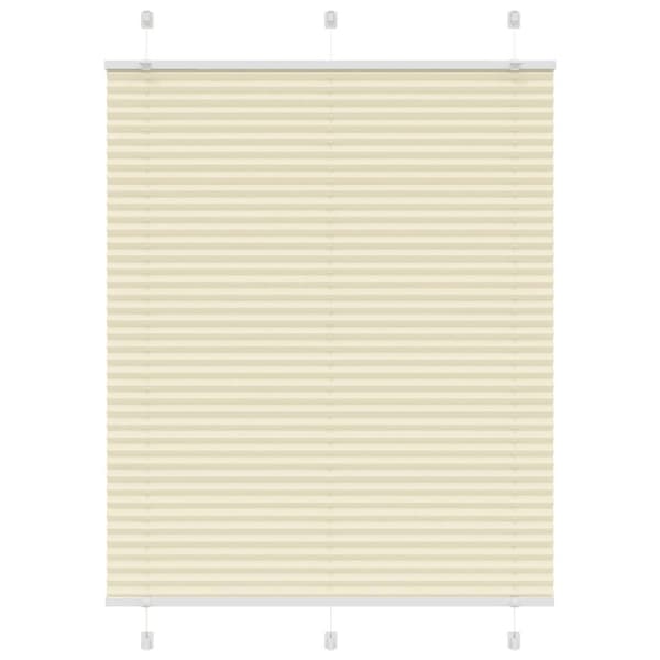 Plisserad persienn cremefärgad 105x150 cm tyg bredd 104,4cm