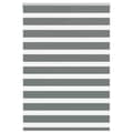 Miniatyrbild 1 av 2: Rullgardin zebra mörkgrå 95x150 cm tyg bredd 90,9 cm polyester