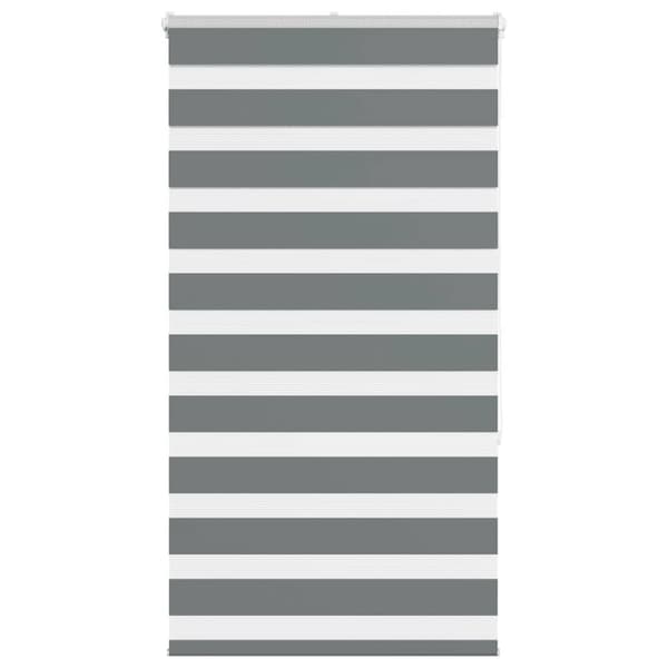 Rullgardin zebra mörkgrå 75x150 cm tyg bredd 70,9 cm polyester