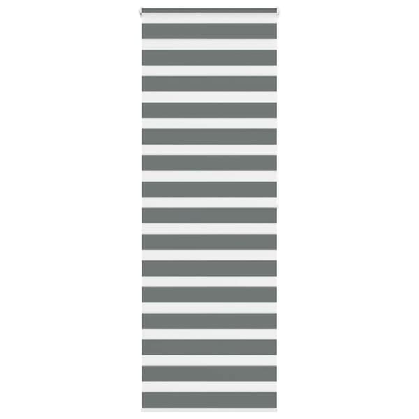 Rullgardin zebra mörkgrå 80x200 cm tyg bredd 75,9 cm polyester