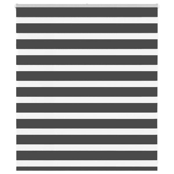 Rullgardin zebra svart 130x100 cm tyg bredd 125,9cm polyester