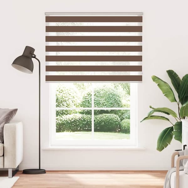 Rullgardin zebra brun 155x230 cm tyg bredd 150,9 cm polyester