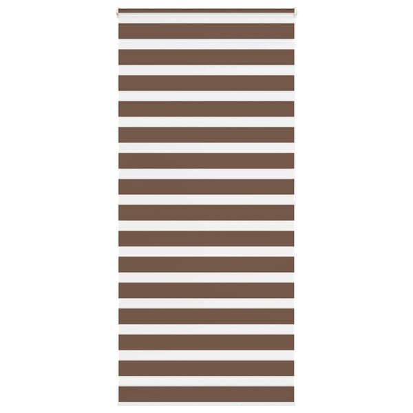 Rullgardin zebra brun 100x200 cm tyg bredd 95,9 cm polyester