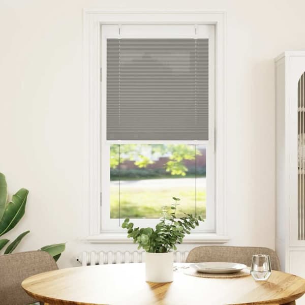 Plisserad persienn antracit 60x100cm tyg bredd 59,4cm polyester