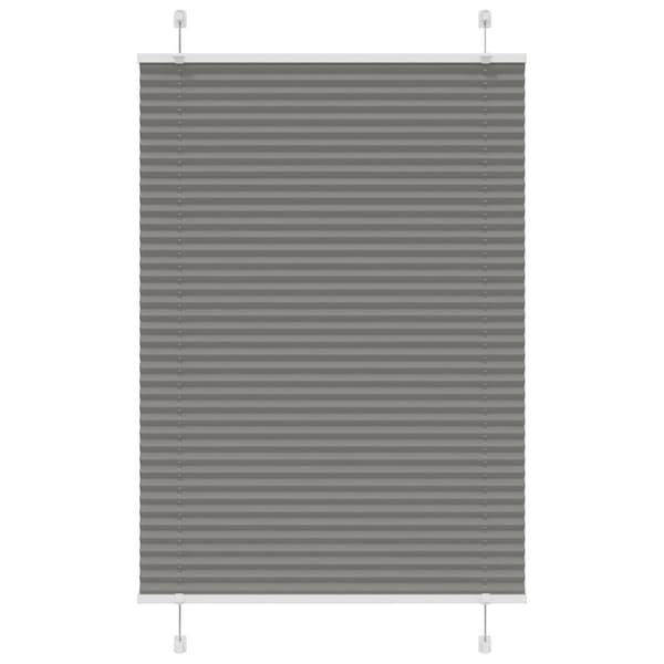 Plisserad persienn antracit 90x150cm tyg bredd 89,4cm polyester