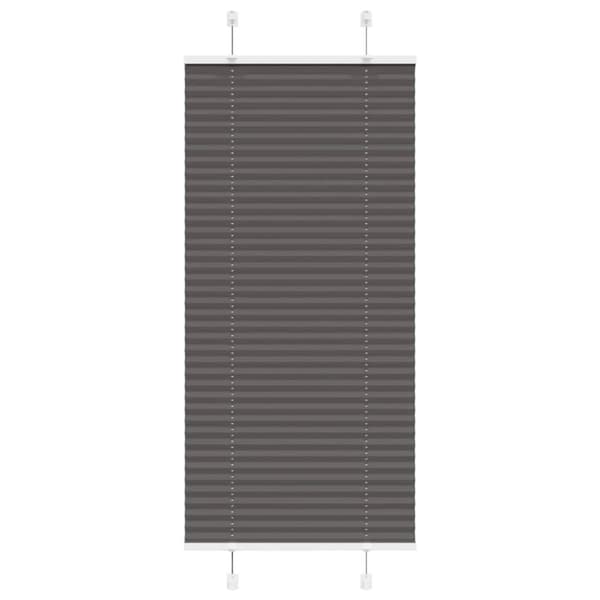 Plisserad persienn svart 65x150cm tyg bredd 64,4cm polyester