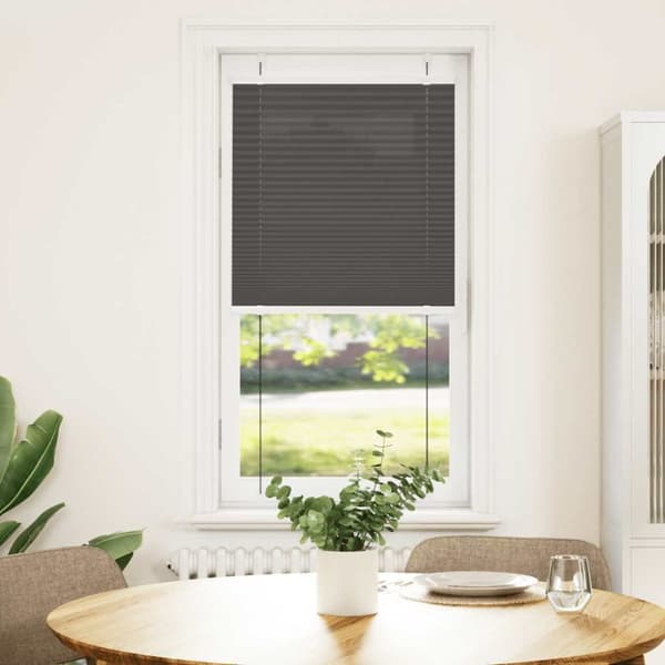 Plisserad persienn svart 55x150cm tyg bredd 54,4cm polyester