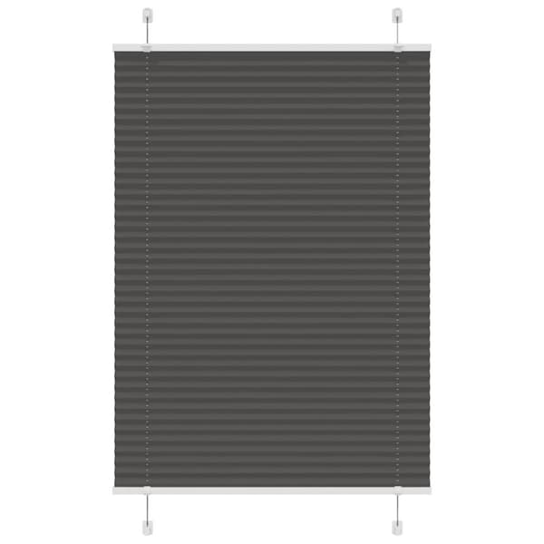 Plisserad persienn svart 100x150 cm tyg bredd 99,4 cm polyester