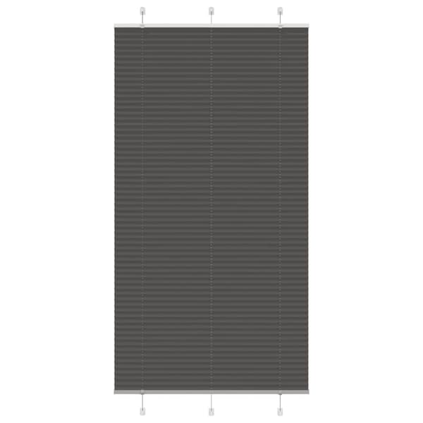 Plisserad persienn svart 110x200 cm tyg bredd 109,4cm polyester