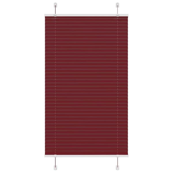 Plisserad persienn Bordeaux röd 70x150 cm tyg bredd 69,4 cm