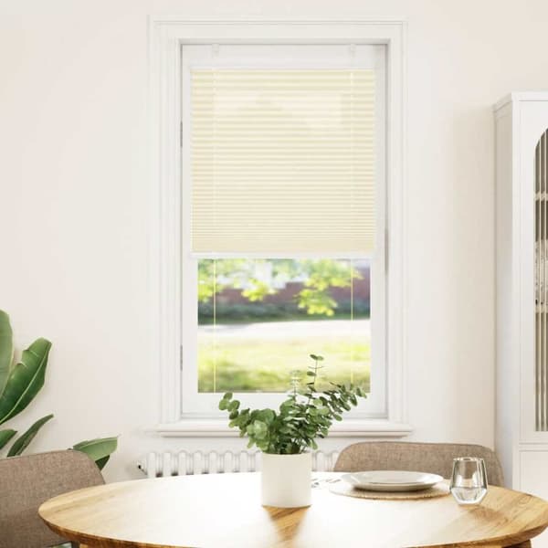 Plisserad persienn cremefärgad 55x100cm tyg bredd 54,4cm