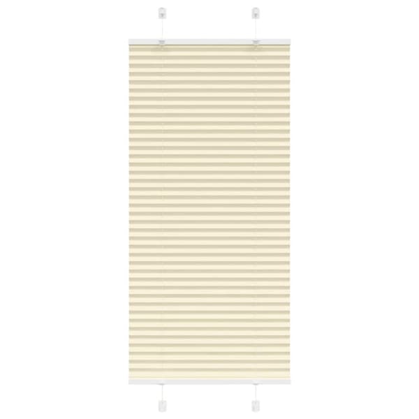 Plisserad persienn cremefärgad 55x100cm tyg bredd 54,4cm