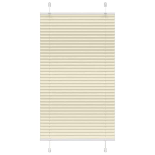 Plisserad persienn cremefärgad 75x150 cm tyg bredd 74,4 cm
