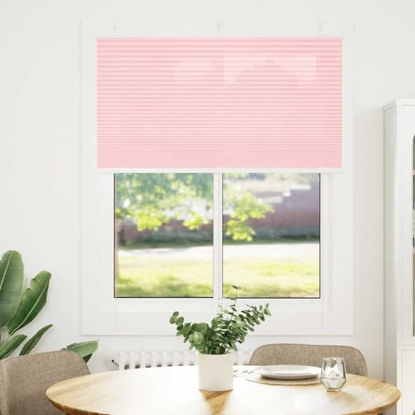 Plisserad persienn rosa 105x150 cm tyg bredd 104,4cm polyester