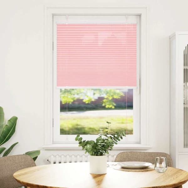 Plisserad persienn rosa 75x100 cm tyg bredd 74,4 cm polyester