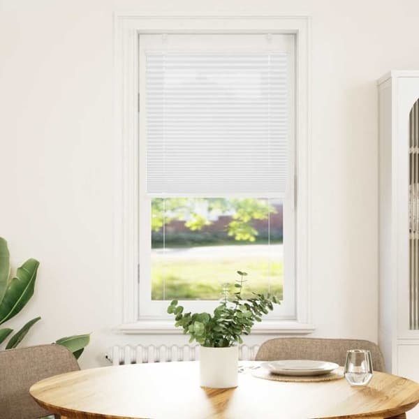 Plisserad persienn vit 60x150cm tyg bredd 59,4cm polyester